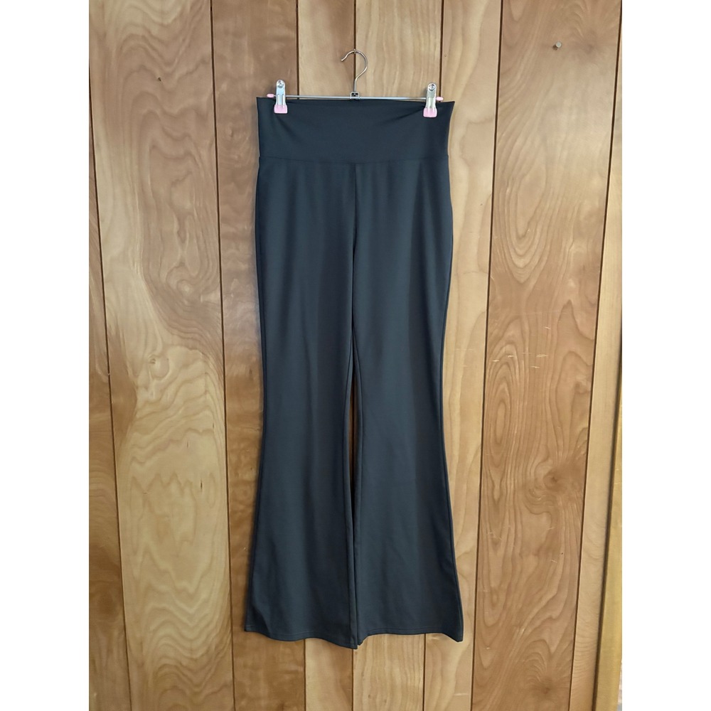HM Divided Womens High Waisted Flare Leggings Dark Gray Charcoal Yoga Pants S